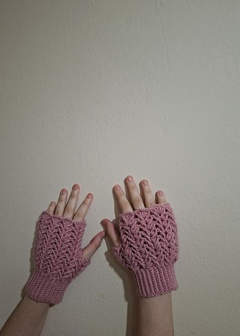 Parmaksız Örgü Bohem Kadın Eldiven (1 Çift) - Görsel 5