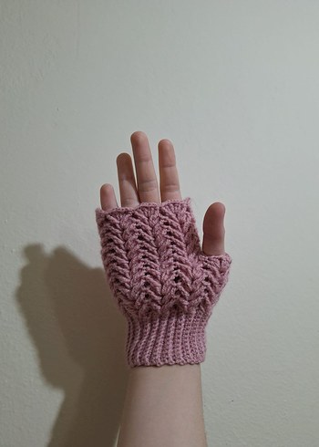 Parmaksız Örgü Bohem Kadın Eldiven (1 Çift) - Görsel 2