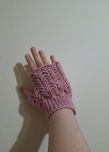 Parmaksız Örgü Bohem Kadın Eldiven (1 Çift) - Görsel 4