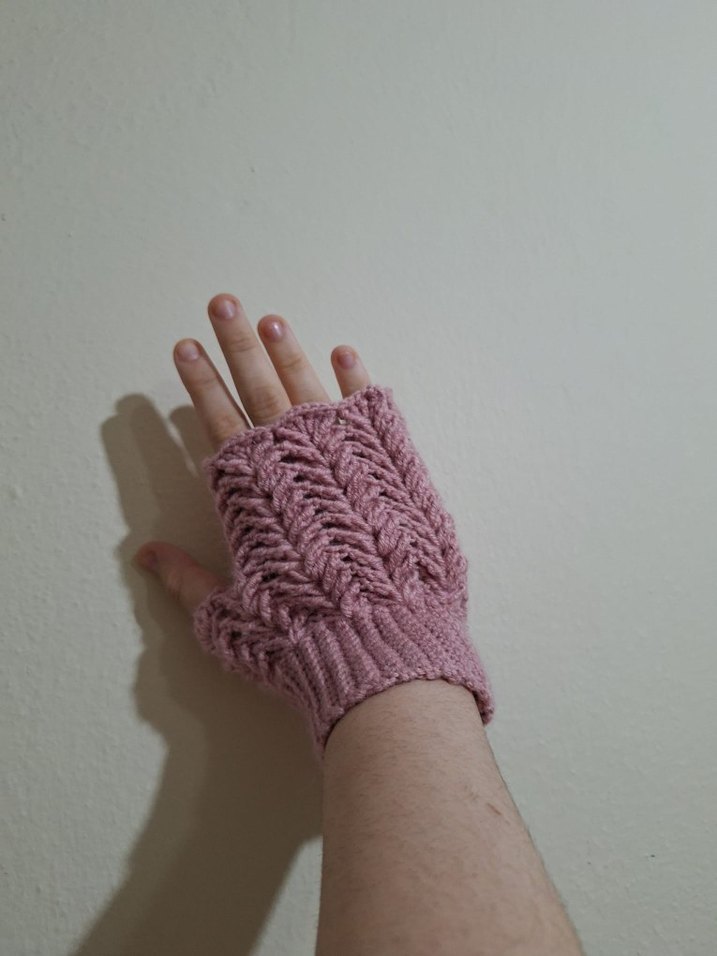 Parmaksız Örgü Bohem Kadın Eldiven (1 Çift) - Görsel 4