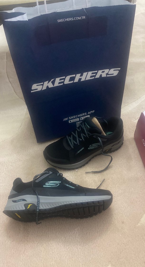Skechers Bayan Siyah Spor Ayakkabı Bağcıkları - Görsel 2