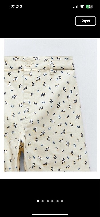 Zara çiçekli pantolon