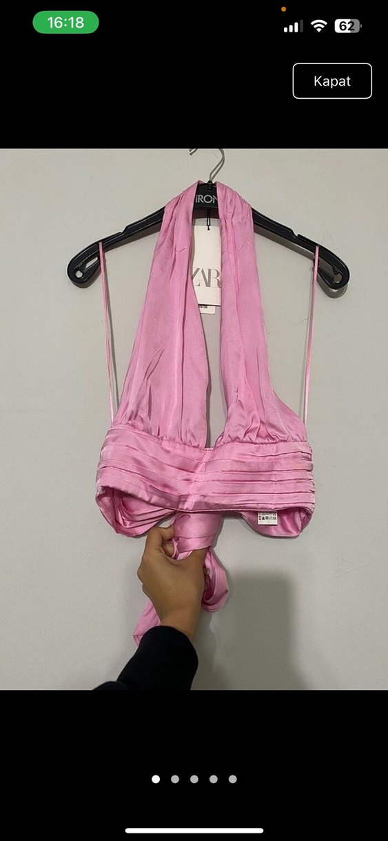 Zara saten top - Görsel 3