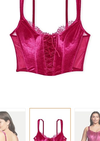 Victoria secret Pembe Dantel Detaylı Straplez Büstiyer