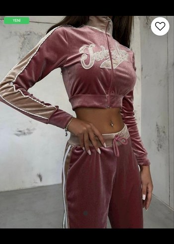 Pembe Urban Kadın Uzun Kollu Fermuarlı Alt Üst Eşofman Takımı