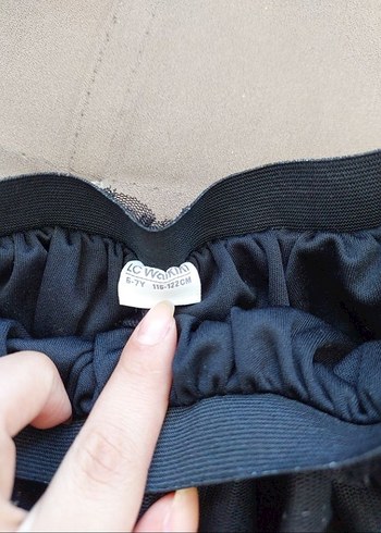 LC Waikiki Gri Kız Çocuk Fırfırlı Etek