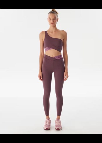 Mor Straplez Atlet ve Yüksek Bel Tayt Takımı - Görsel 2