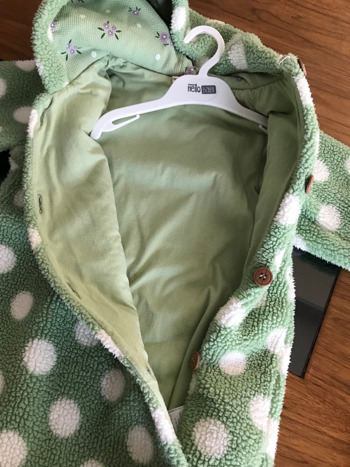 Düğmeli Yeşil Puantiyeli Bebek Tulumu - Görsel 2