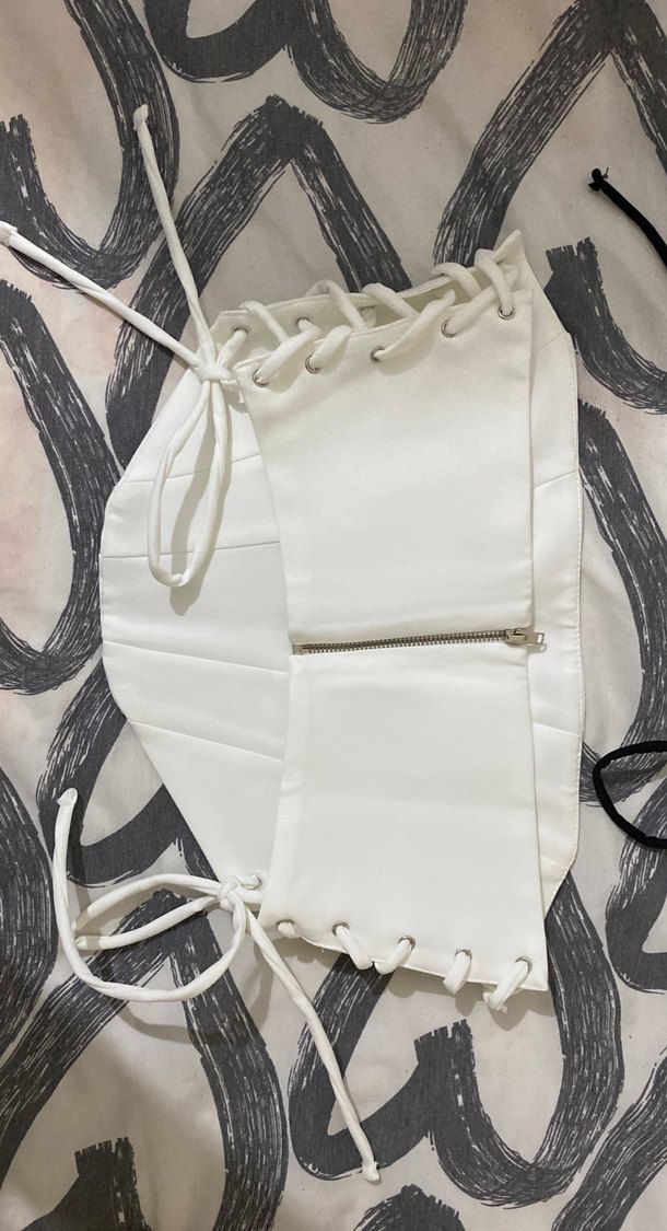 Beyaz Zebra Desenli Hemşire Korsesi - Görsel 2