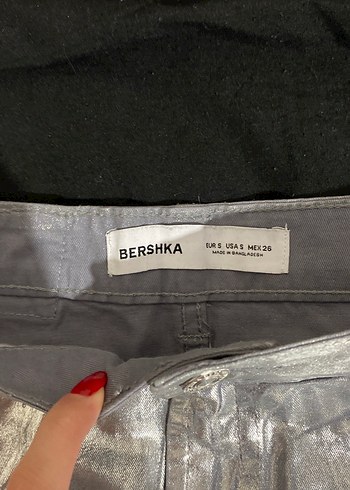 Fermuarlı Bej Deri Midi Etek - Görsel 2