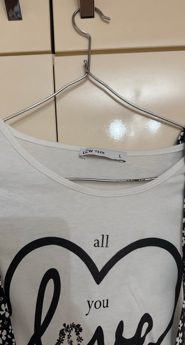 Dantel Detaylı Bol Kesim Hamile Tişörtü - Görsel 2