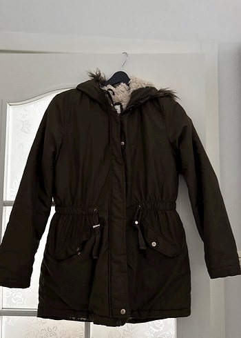 LC Waikiki Gri Kürk Detaylı Uzun Kadın Ceket - Görsel 2