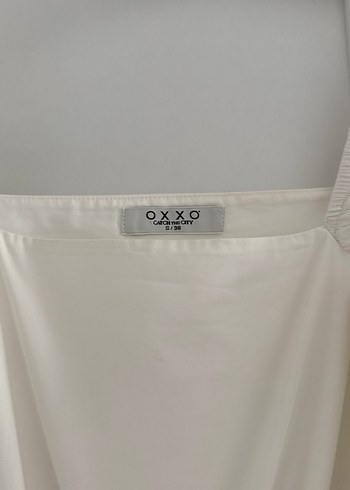 Beyaz Keten Drapeli Uzun Kollu Bluz - Görsel 2