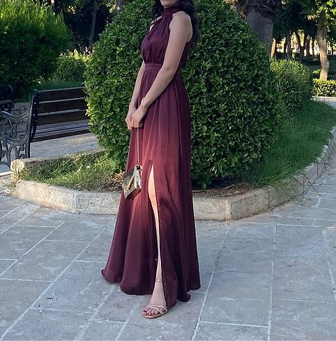 Bordo elbise