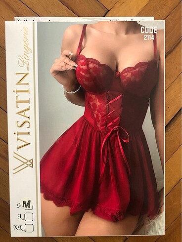 Kırmızı Saten Gecelik