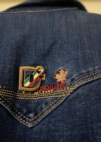 Düğmeli Mavi Kadın Denim Ceket - Görsel 4