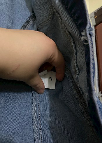 Düğmeli Mavi Kadın Denim Ceket - Görsel 2