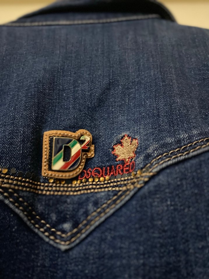 Düğmeli Mavi Kadın Denim Ceket - Görsel 4