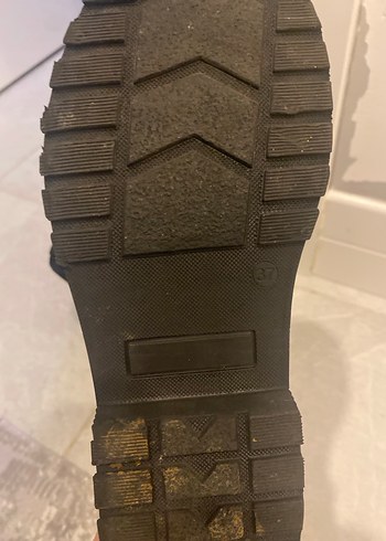 Siyah Deri Platform Topuklu Gotik Kadın Bot - Görsel 4