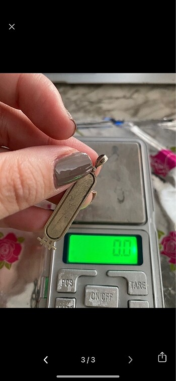 Sterling silver Hiyeroglif Merve yazılı 925 ayar kolyeucu