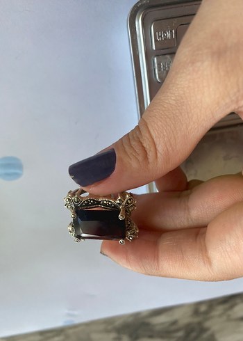 925 ayar markazitli yüzük - Görsel 6