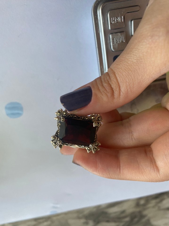 925 ayar markazitli yüzük - Görsel 5