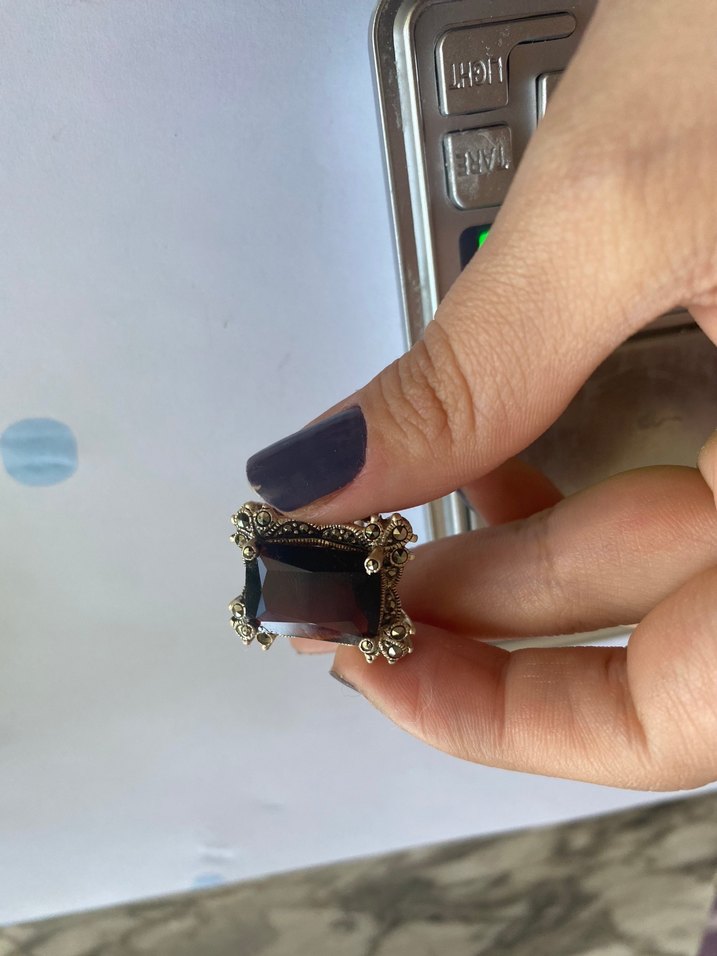 925 ayar markazitli yüzük - Görsel 3