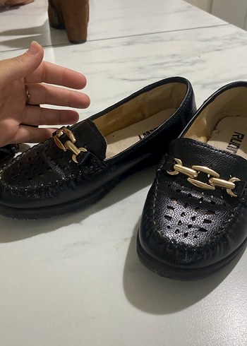 Kemerli Parlak Siyah Erkek Çocuk Loafer - Görsel 3
