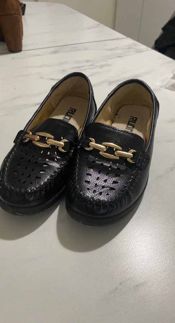 Kemerli Parlak Siyah Erkek Çocuk Loafer - Görsel 2