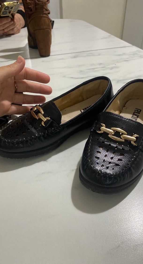 Kemerli Parlak Siyah Erkek Çocuk Loafer - Görsel 3