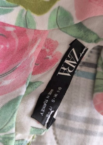 Zara Pembe Çiçekli Uzun Bohem Elbise - Görsel 9