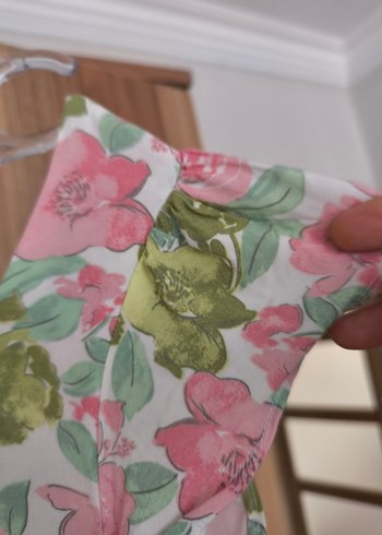 Zara Pembe Çiçekli Uzun Bohem Elbise - Görsel 7