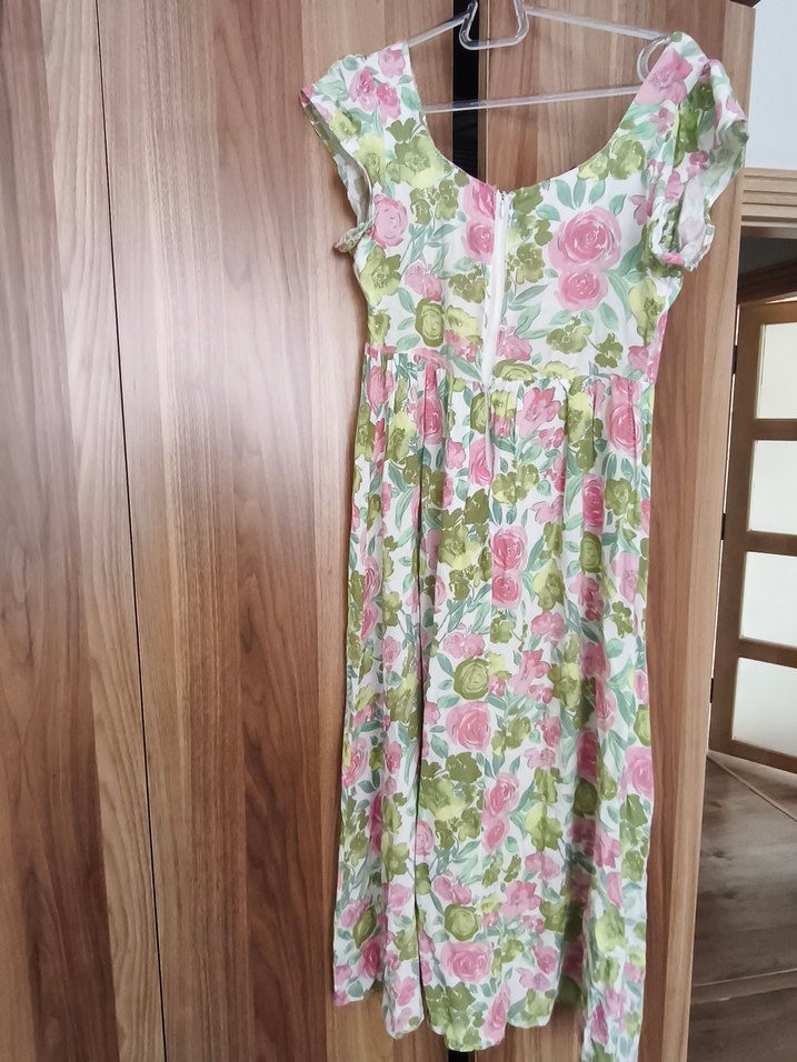 Zara Pembe Çiçekli Uzun Bohem Elbise - Görsel 3