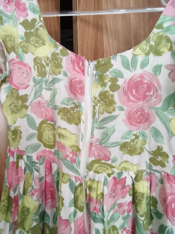 Zara Pembe Çiçekli Uzun Bohem Elbise - Görsel 4