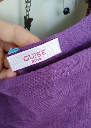 Mor Pilili Midi Kadın Elbise - Görsel 5