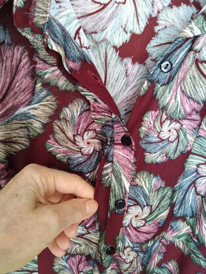 Bordo Bohem Uzun Kollu Bağlama Desenli Elbise - Görsel 5