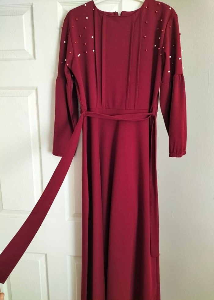 Şık elbise kemerli - Görsel 2