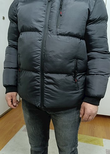 Siyah Erkek Midi Boy Kemerli Mont - Görsel 2