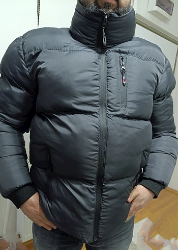 Siyah Erkek Midi Boy Kemerli Mont - Görsel 3