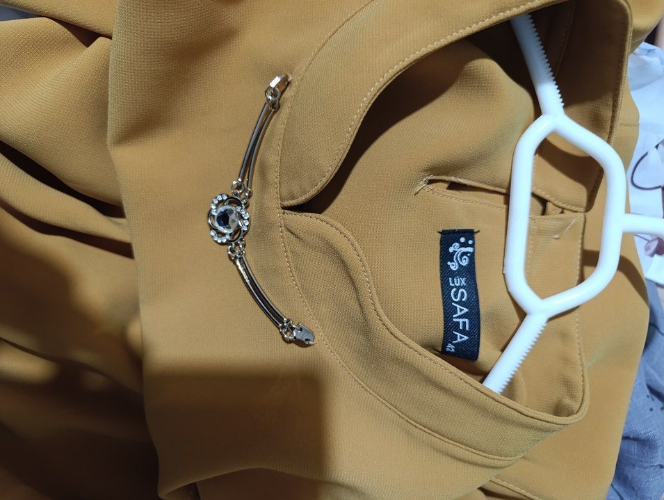 Sarı Uzun Kollu Drapeli Kadın Elbise - Görsel 4