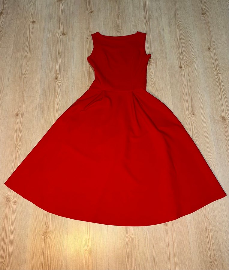 Kırmızı Uzun Elbise - Görsel 5