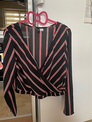 H&M Çizgi Desenli Bluz