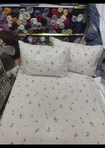 Tam pamuklu ihracat ürünü gri Çizgili Beyaz Nevresim Takımı - Görsel 7