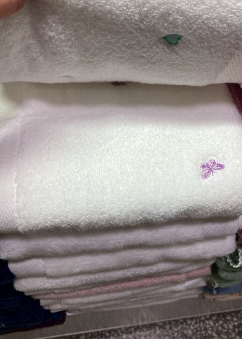 Nakışlı Beyaz Havlu.İhracat ürünü maison dor markadır - Görsel 7