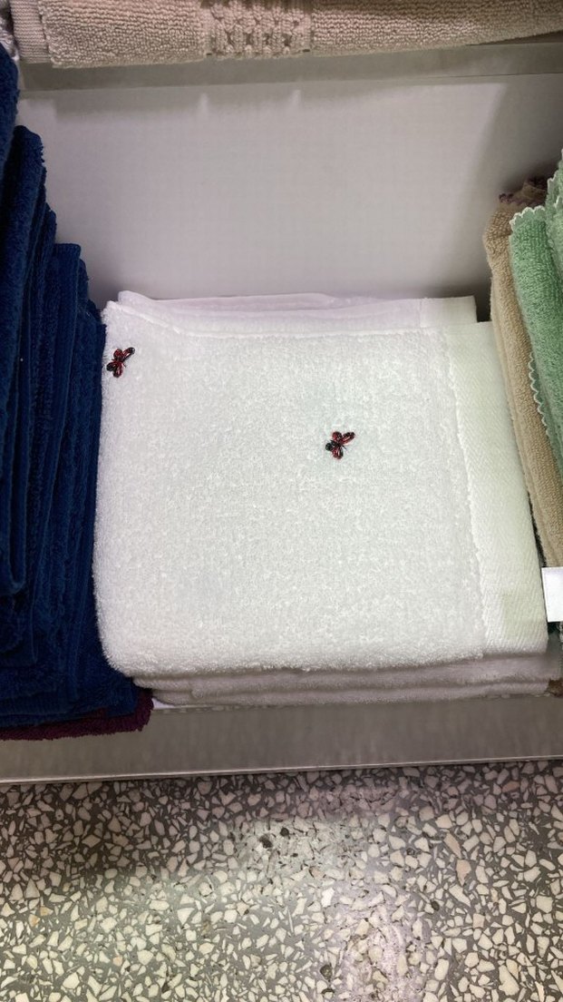 Nakışlı Beyaz Havlu.İhracat ürünü maison dor markadır - Görsel 2