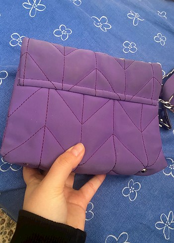 Mor Fermuarlı Kadın Çanta - Görsel 2