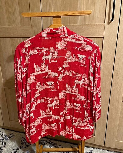 Koton Koton Kırmızı Desenli Kimono