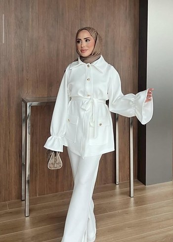 Beyaz Uzun Kol sucuba Kadın Takım - Görsel 2