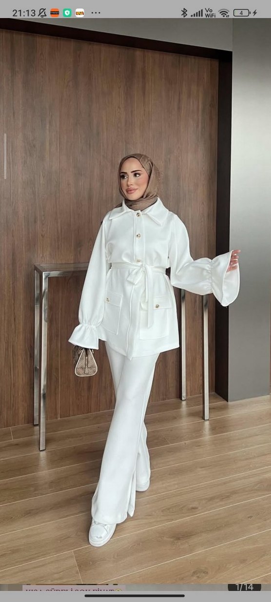 Beyaz Uzun Kol sucuba Kadın Takım - Görsel 2