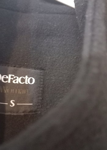 Düğmeli Siyah Midi Hamile Kaban - Görsel 3